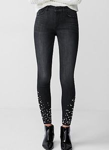Express pearl embellished jeggings